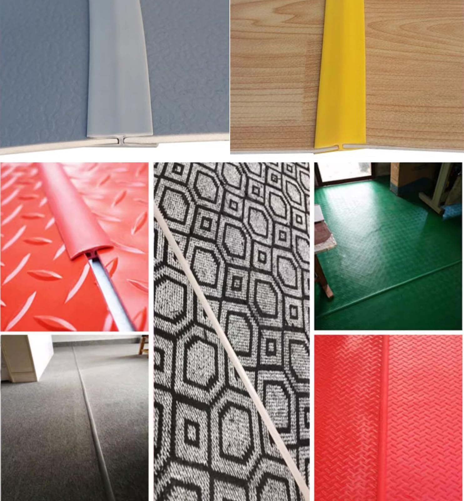 Trat Profilé pour moquette à stratifier 2,5 cm de large en PVC pour utilisation en intérieur 11 m / 36ft Vert Rundle Moulure pour salon Flo
