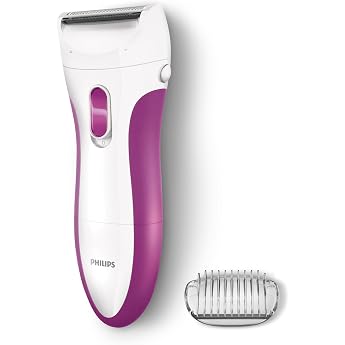 Philips Ladyshave Wet & Dry Razor HP6341 / 00 - Electric Cordless Ladies Shaver for Armpits, Legs and Bikini Zone for Use on We