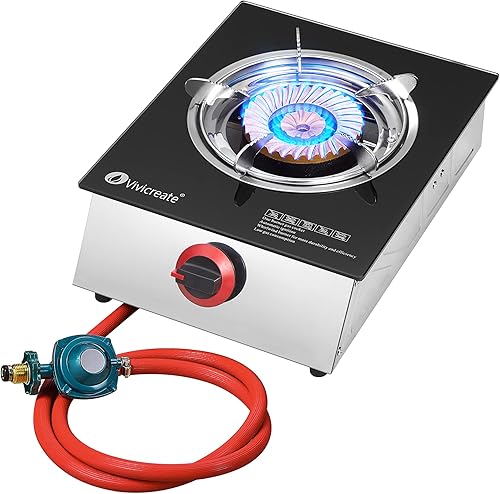 Vivicreate Estufa de baja presión estufa al aire libre estufa de campamento estufa individual estufa de senderismo estufa de pesca jardín STove