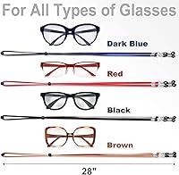 Vista 69 de Cordón de soporte de cuerda para gafas - Accesorio de soporte de correa para gafas de terileno Negro