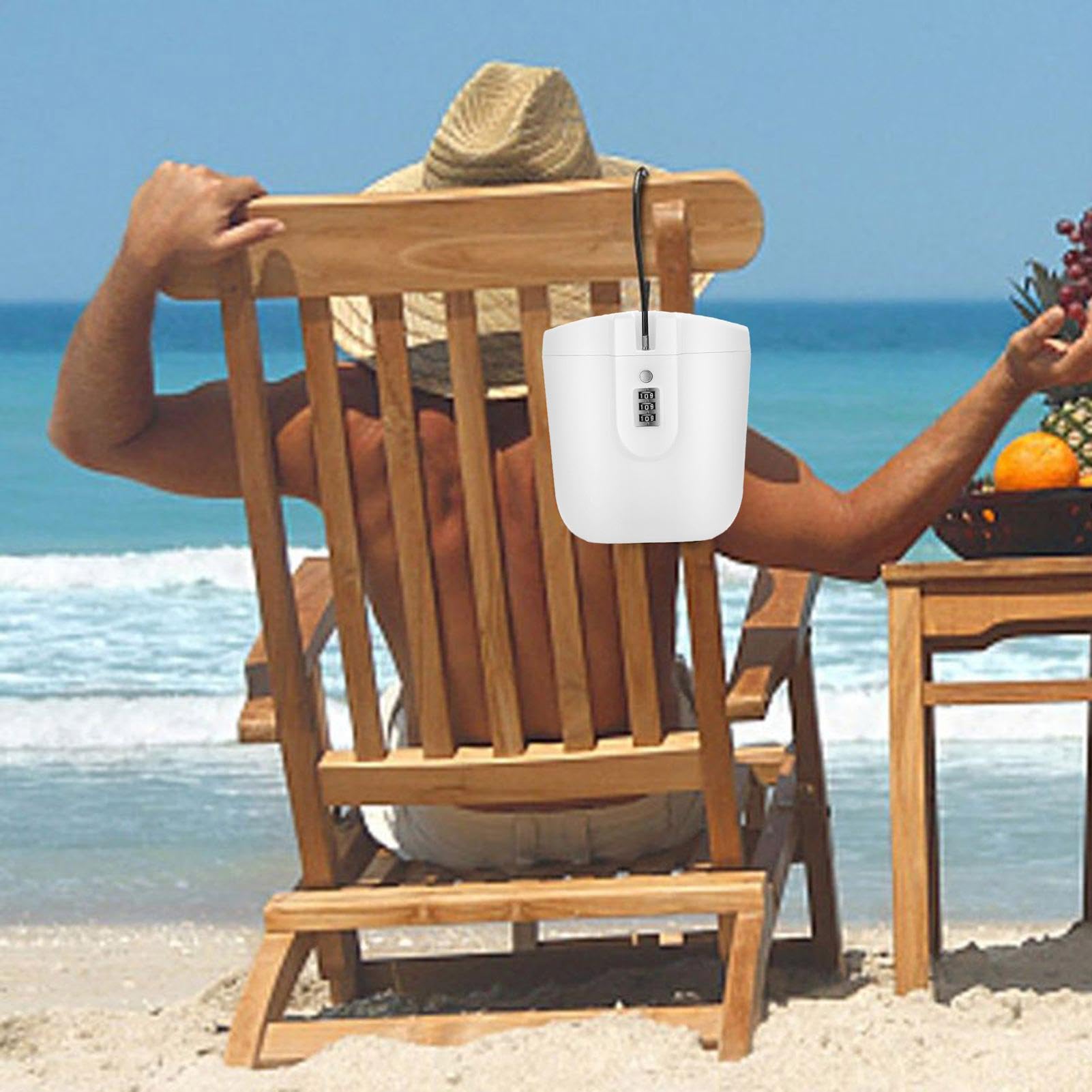 Genérico Sécurité plage imperméable - Lock Box portable avec code 2L | Idéal pour clés, voyages, Realteur, plage, objets personnels, extérieur