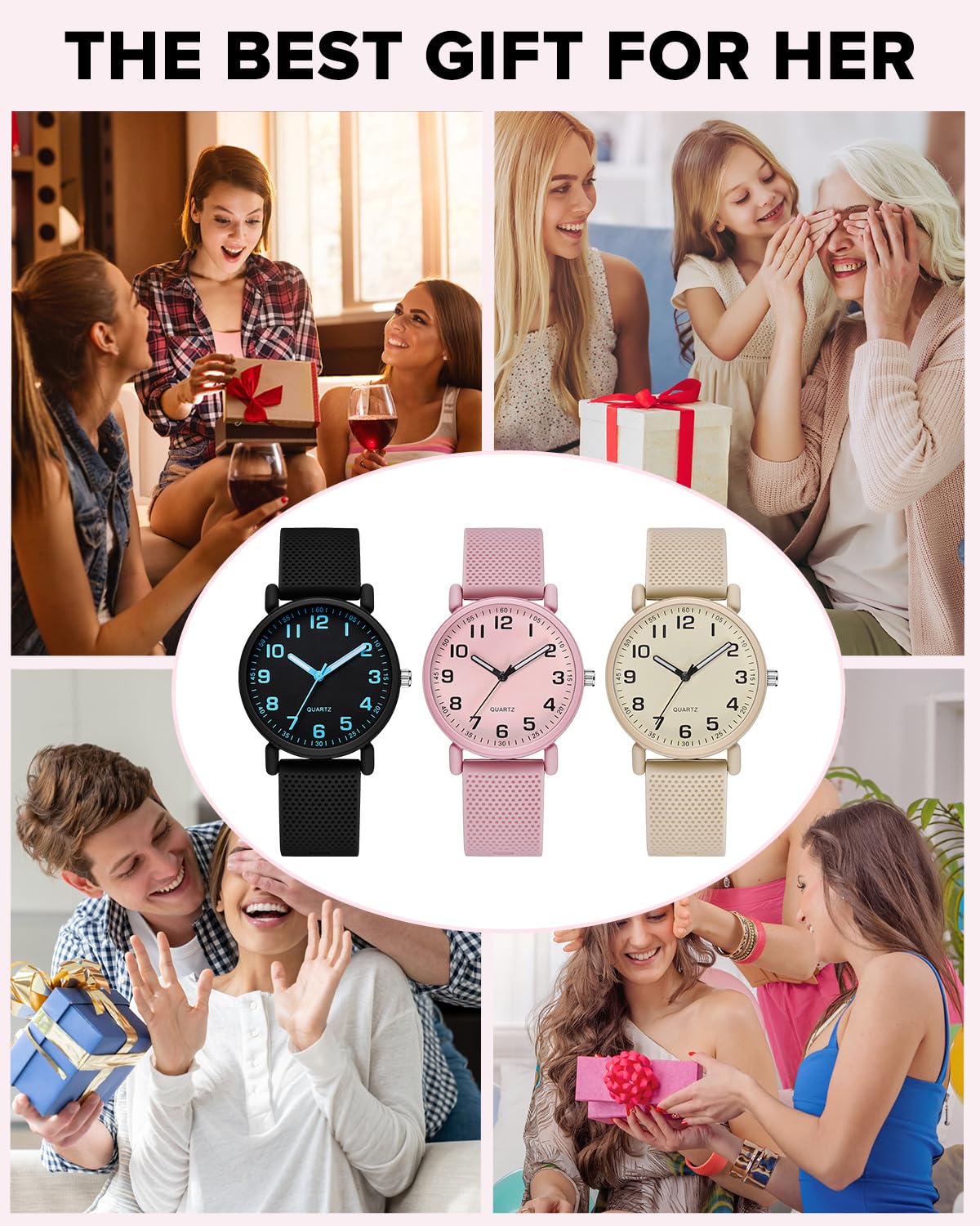 CIVO Reloj Mujer Analogico Minimalistas: Impermeable Goma Casual Cuarzo - Deportivo Moda Clasico Regalo Relojes Pulsera Mujer