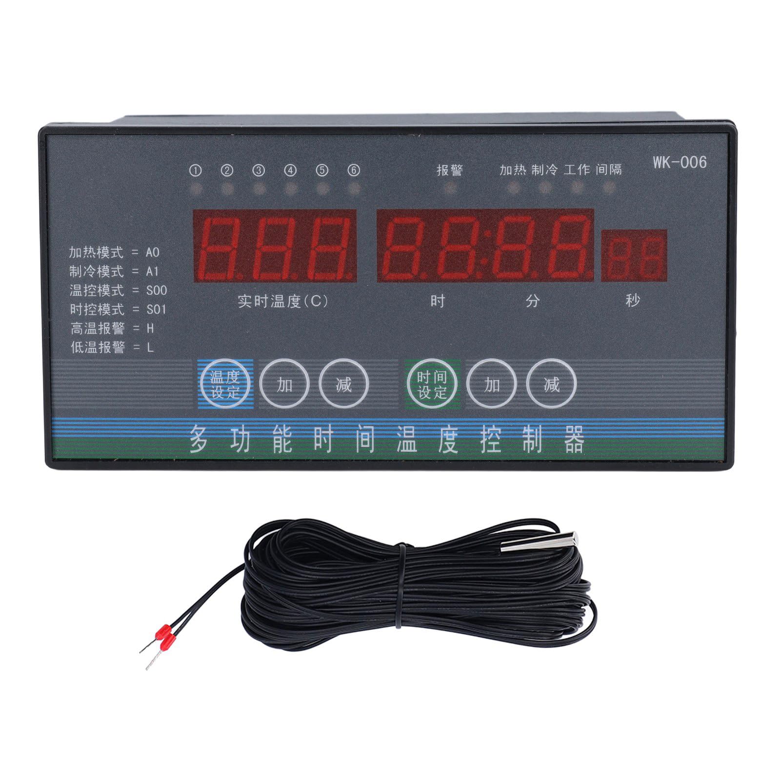 Fafeicy Termostato Digitale in ABS Regolatore di Temperatura e Tempo 110V
