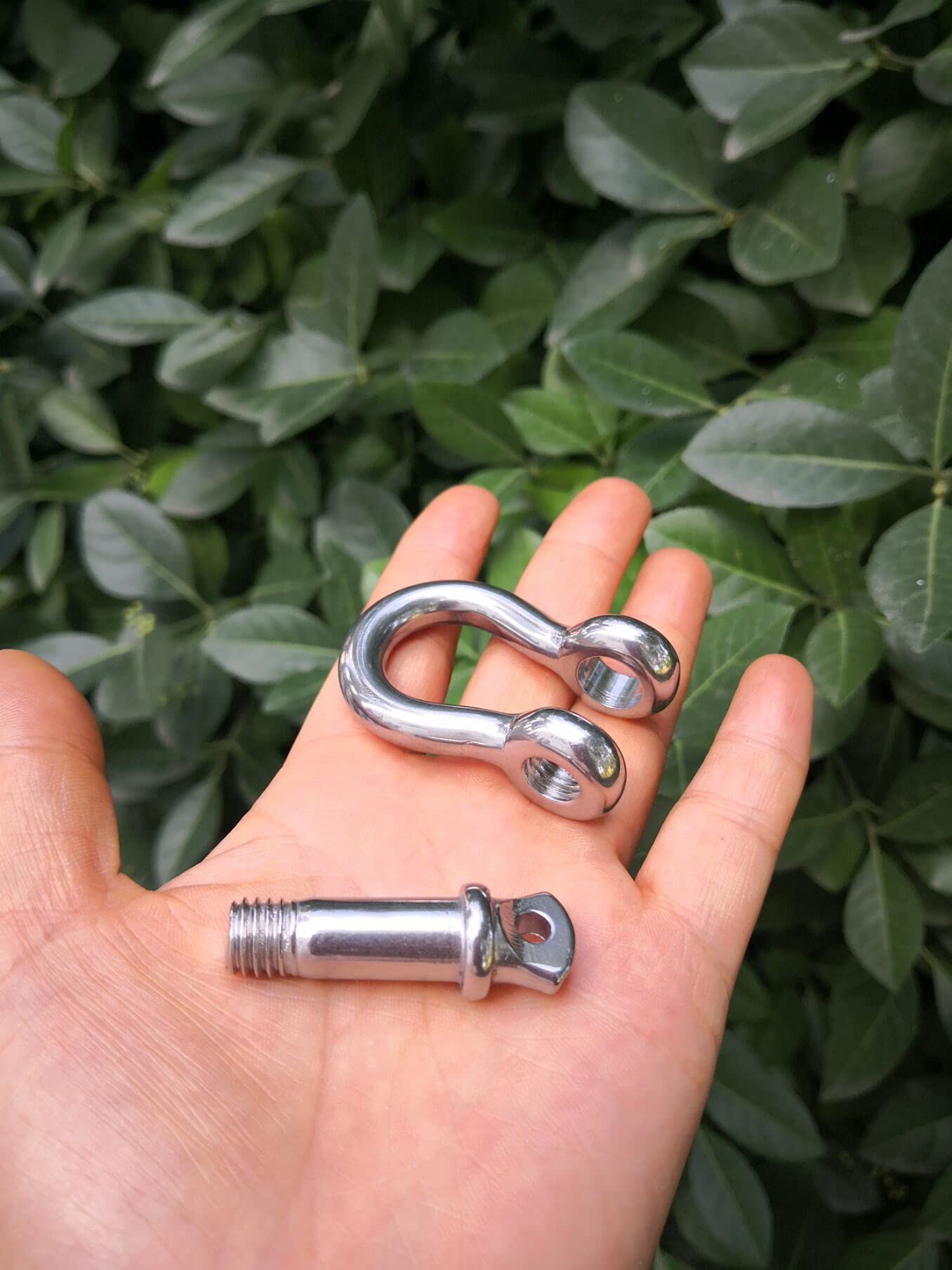 JY-MARINE Stainless Steel 304 Shackle 5/16 Bow Shackle Marine Grade Heavy Duty Shackle for Chains Wire Rope Lifting Paracord Outdoor Camping Survival Rope Bracelets,4Pcs 3