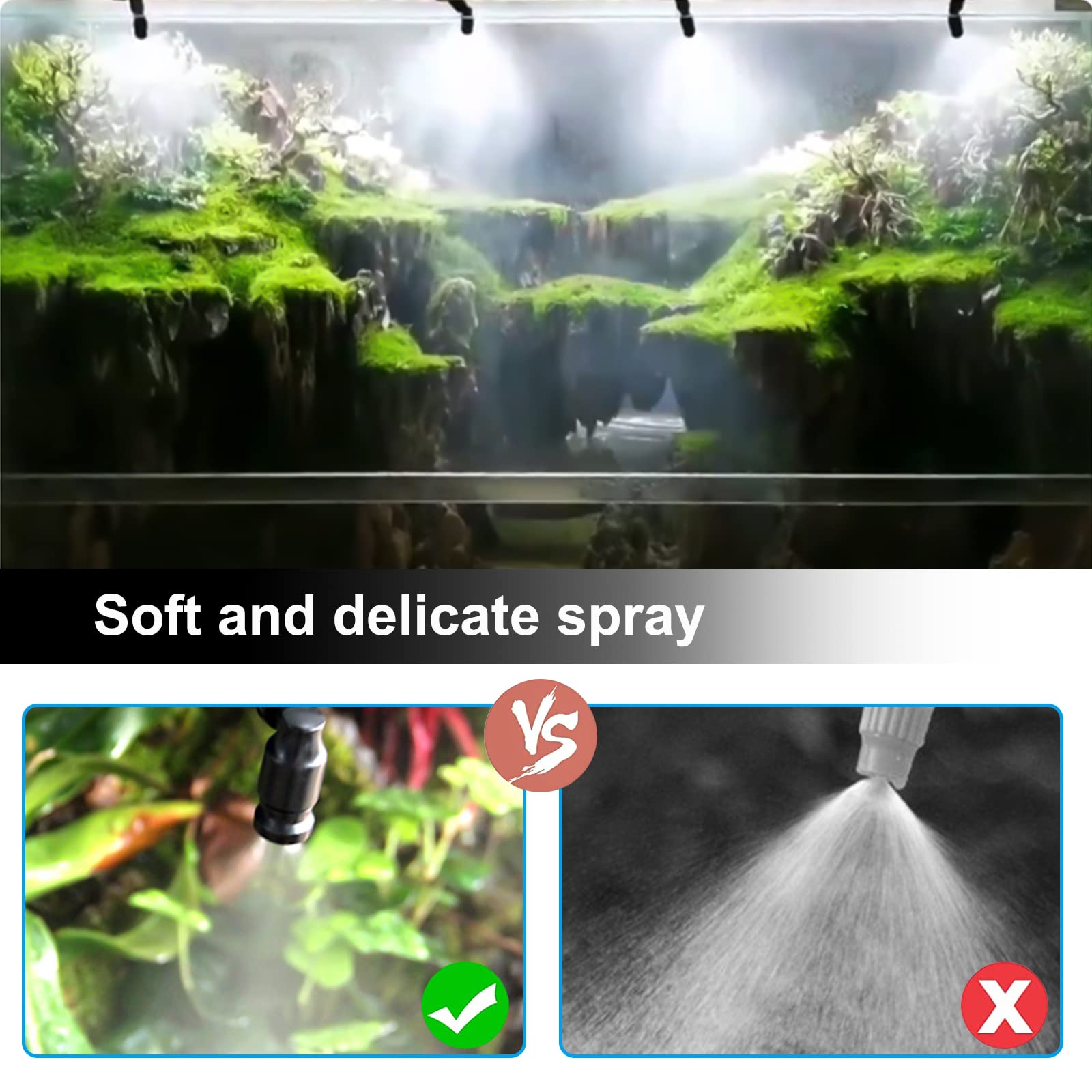 Nizirioo Humidificador Sistema de NebulizacióN del para Reptiles: Humidificador para Reptiles Humidificador Inteligente para Reptiles con Temporizador Y Boquillas De NebulizacióN Ajustables de 360°