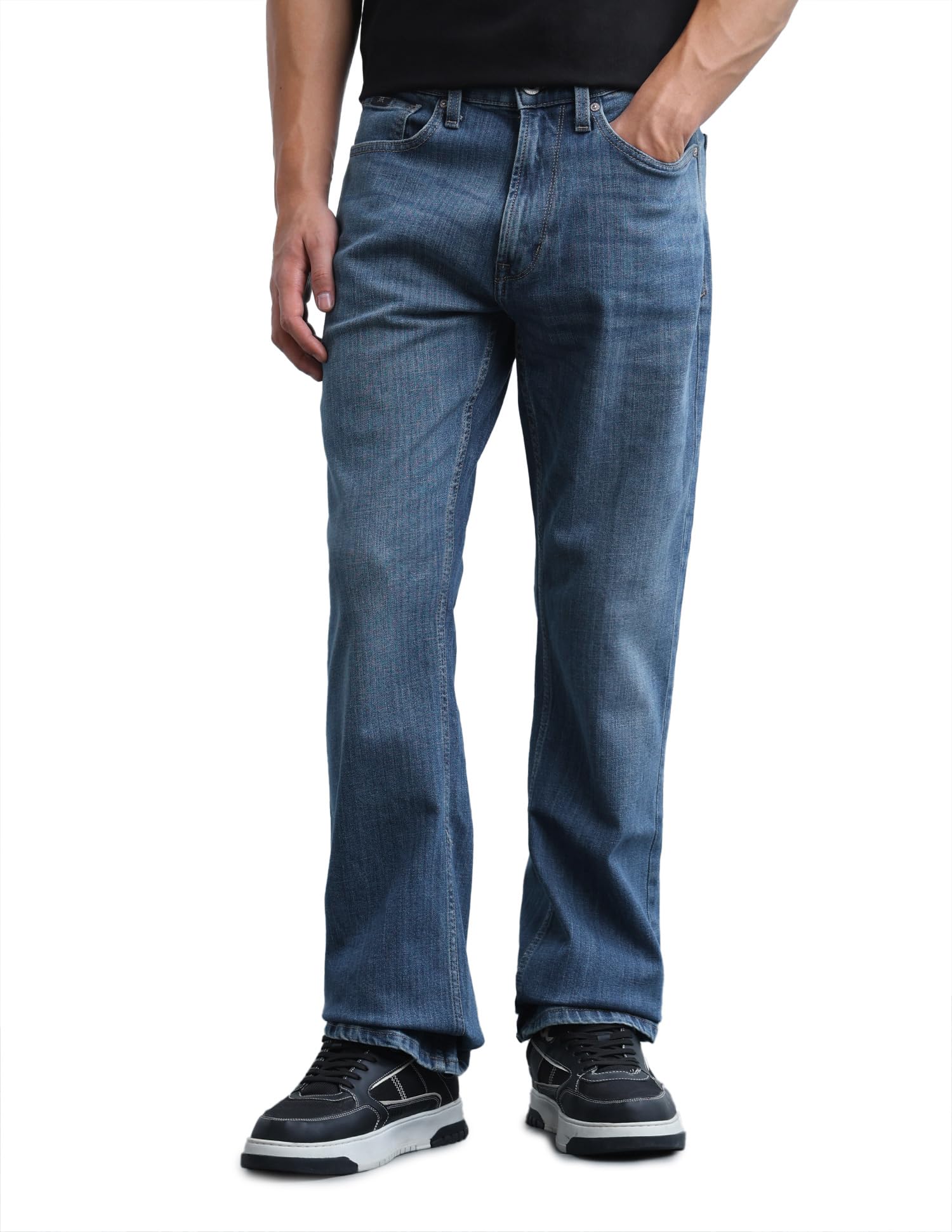 flying machine Men's Bootcut Fit Jeans| Solid | Mid Rise | Stretchable | Jeans for Man-picture-13