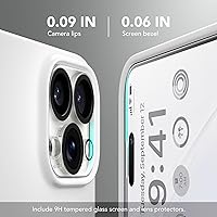Vista 409 de GONEZ Funda de silicona para iPhone 15 Pro Max, compatible con Magsafe, protector de cámara + protector de pantalla, forro de microfibra suave Negro
