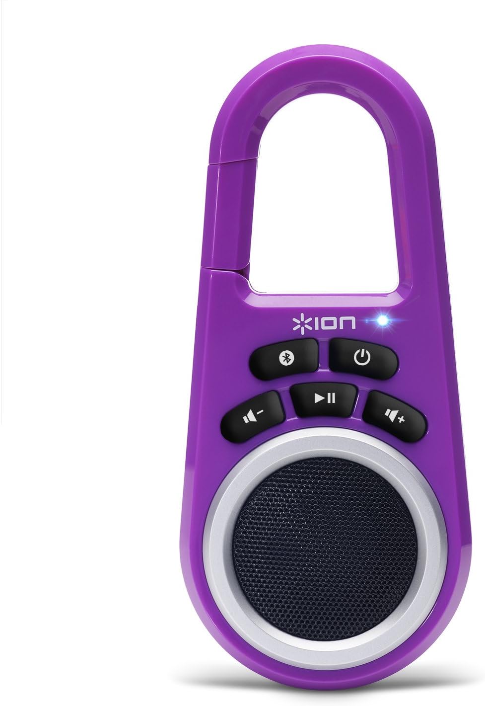 ION Clipster Ultra-Portable Bluetooth Speaker with Built-In Clip (Purple)