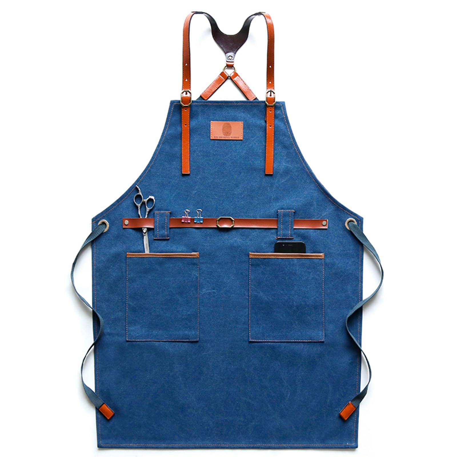Tabliers, Tabliers de chef for hommes et femmes avec grandes poches, tablier travail réglable en toile coton robuste for la cuisine