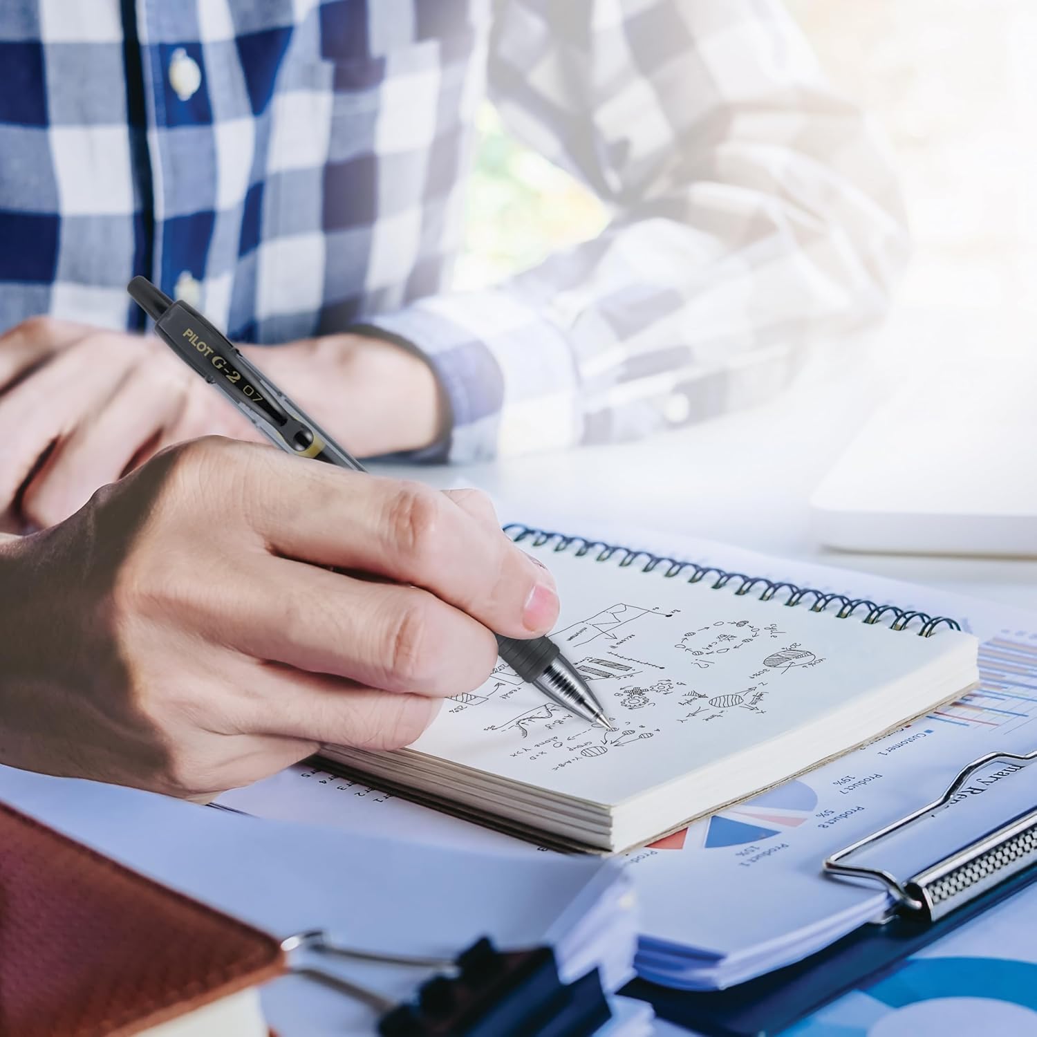 PILOT G2 Premium Gel Roller Pens 0 7mm Fine Point Smooth Writing Pens 5 Black 5 Blue 10 — view 5