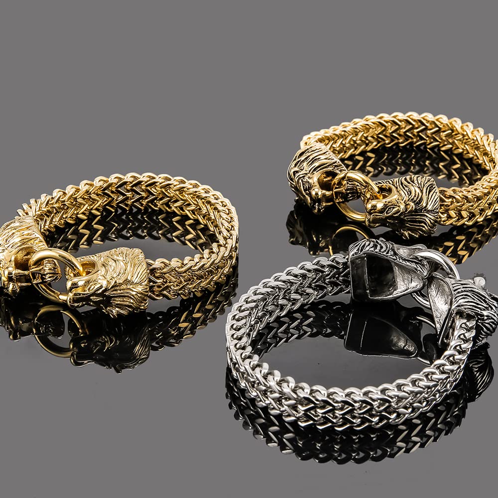 Pulsera Pulseras Hombre Regalo Brazalete Pulsera De Cabeza De León Hombres Hombres Brazaletes Brazaletes Brazaletes