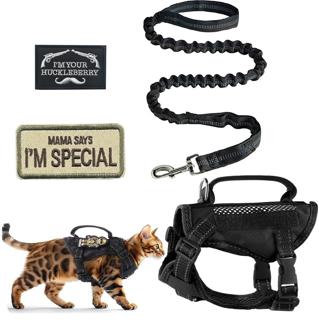 ZHHSUNY Cat Harness, with Handle Anti Escape Small Cats Harness, Adjustable Breathability Cats Collars and Kitten Lead