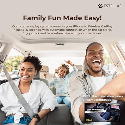 Miniatura 3 de Estellar Adaptador inalámbrico CarPlay para Apple CarPlay con cable, conexión automática rápida y estable, última tecnología de chip, sin demora,