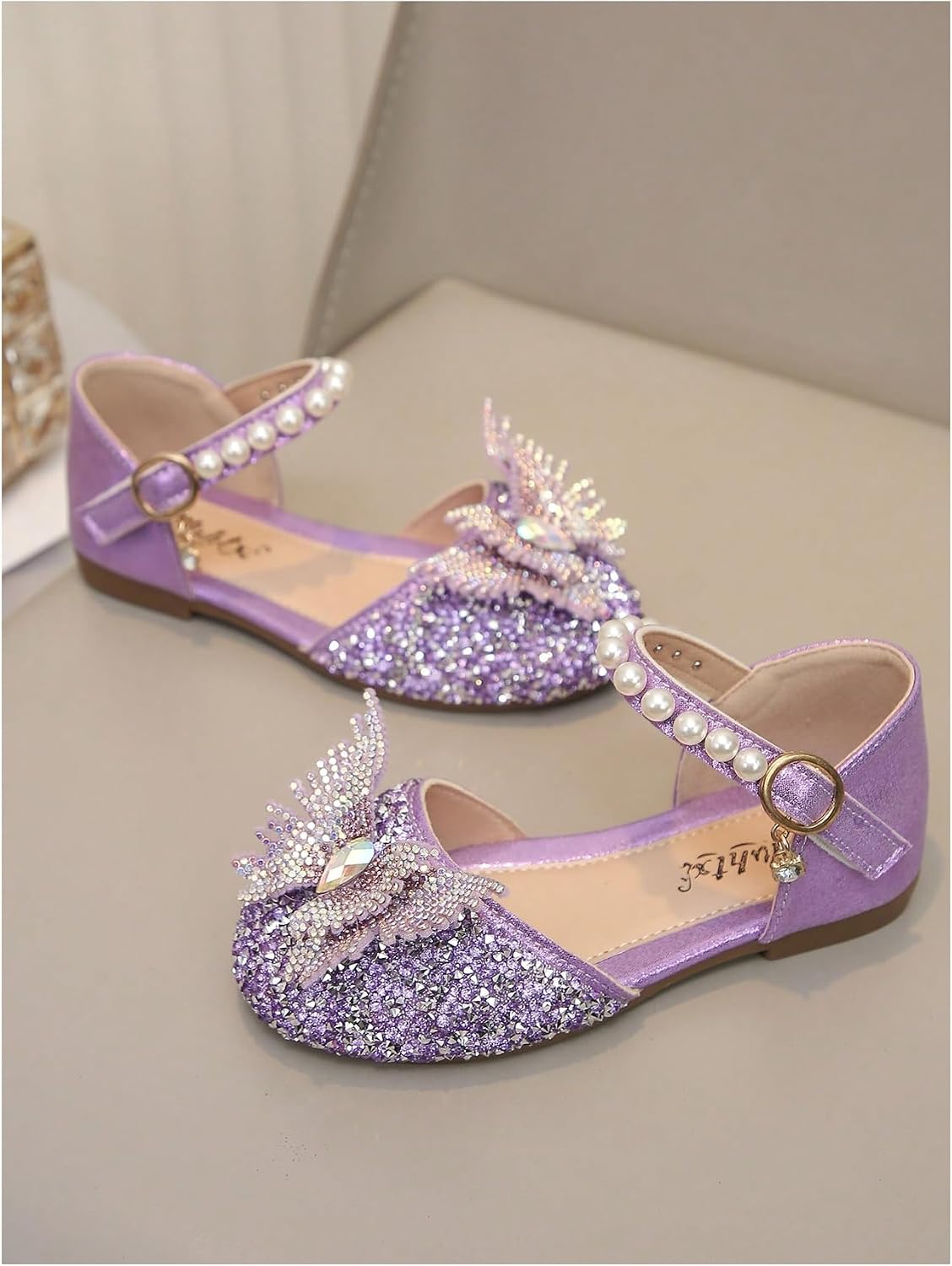 GORGLITTER Girl's Bow Ballet Flats Cute Wedding Party Summer Closed Toe Dress Ballerina Shoes Birthday Gifts