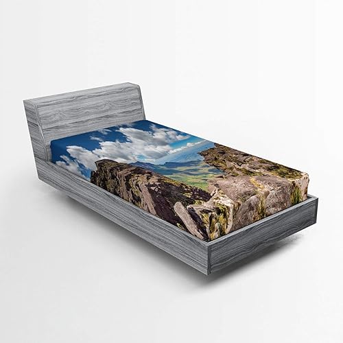 Ambesonne Venezuela Fitted Sheet, View from The Plateau of Roraima on The Gran Sabana, Bed Cover with All-Round Elastic Deep Pocket for Comfort,