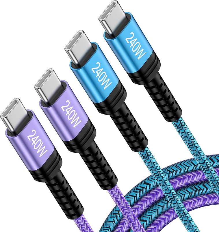 240W Samsung Fast Charging Cable Super Fast Charger Type C Cable 2Pack 6FT | USB C to USB C Cable Android Phone Power Cord for Samsung Galaxy S26 Ultra S26+ S26 S25 FE S24 A57 A37 A56 A36 A17 A16 5G