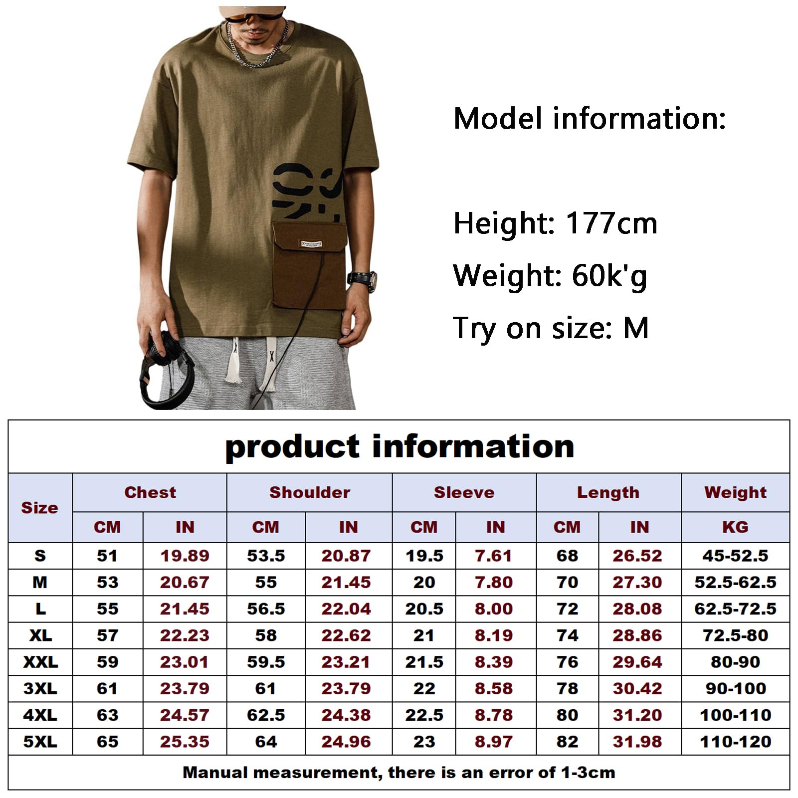 MęSkie BawełNiane T-Shirty Z KróTkim RęKawem OkrąGłYm Dekoltem Kieszenią Na Co Dzień LuźNa Solidna Podstawowa Koszulka Topy