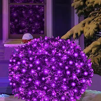 HISHINY 144 LED Purple Outdoor Halloween Net Lights, 6ft x 6ft, Waterproof, Connectable, UL Certified