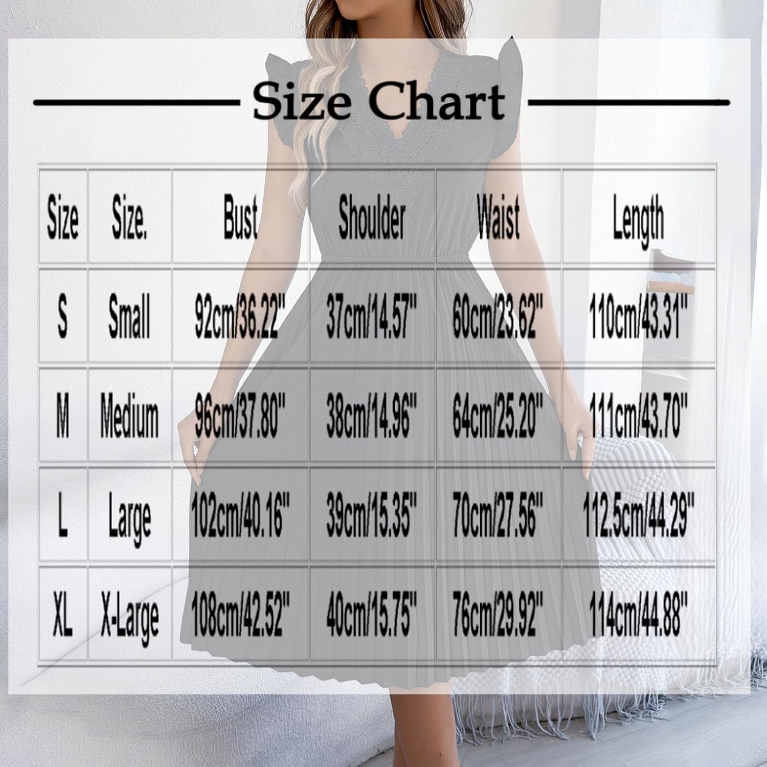 Women's Lace Trim V Neck Midi Dress Ruffle Sleeve Pleated Elastic Waist Dress Elegant Summer Cocktail Dresses 2026