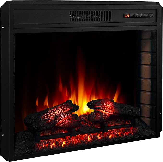 BELLEZE 28 Inch 1400W Electric Fireplace Insert, Stove