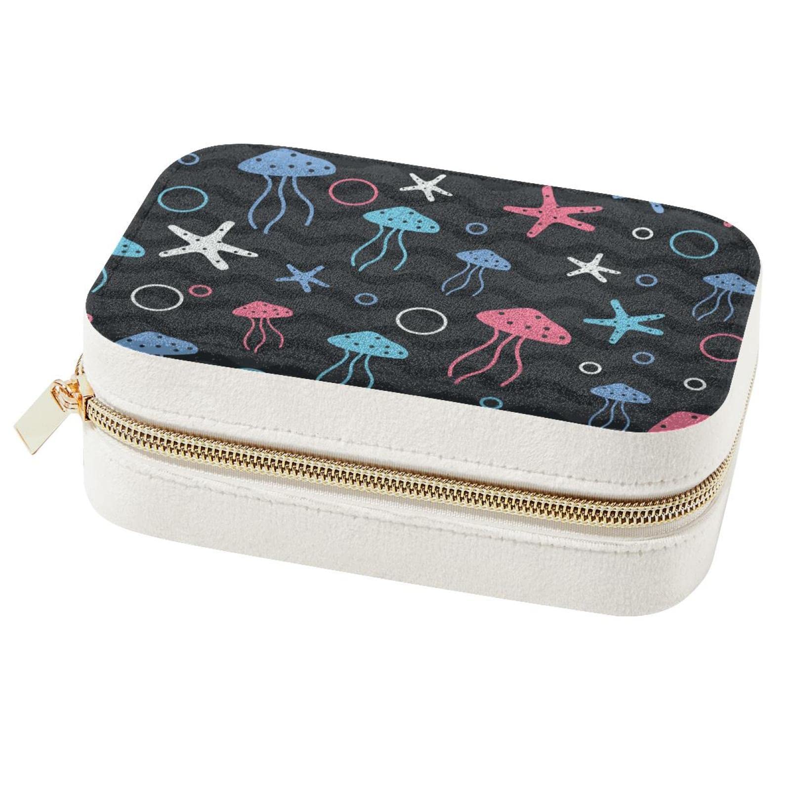 Boîte à bijoux portable étoile de mer pour éviter les colliers emmêlés