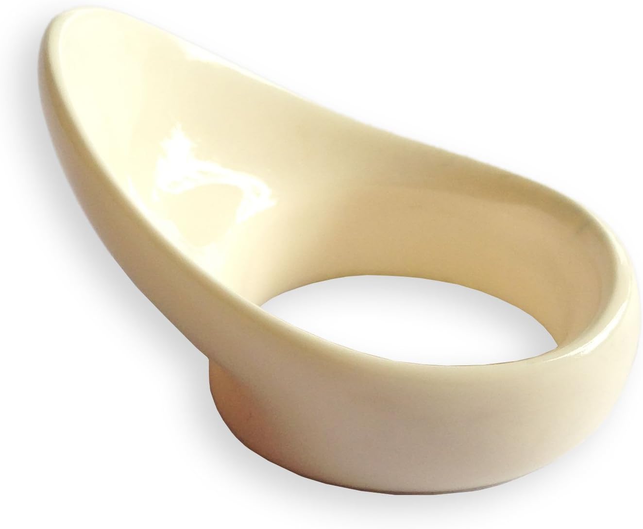 Archery Thumb Ring - Classic Ivory - Protective Gear for Thumb Draw in Traditional Archery
