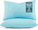 Throw Pillow Inserts Pack of 2-18 x 18 Inches Navy Velvet Cushion Inserts for Couch, Bed & Living Room Décor - Indoor Decorative Pillows
