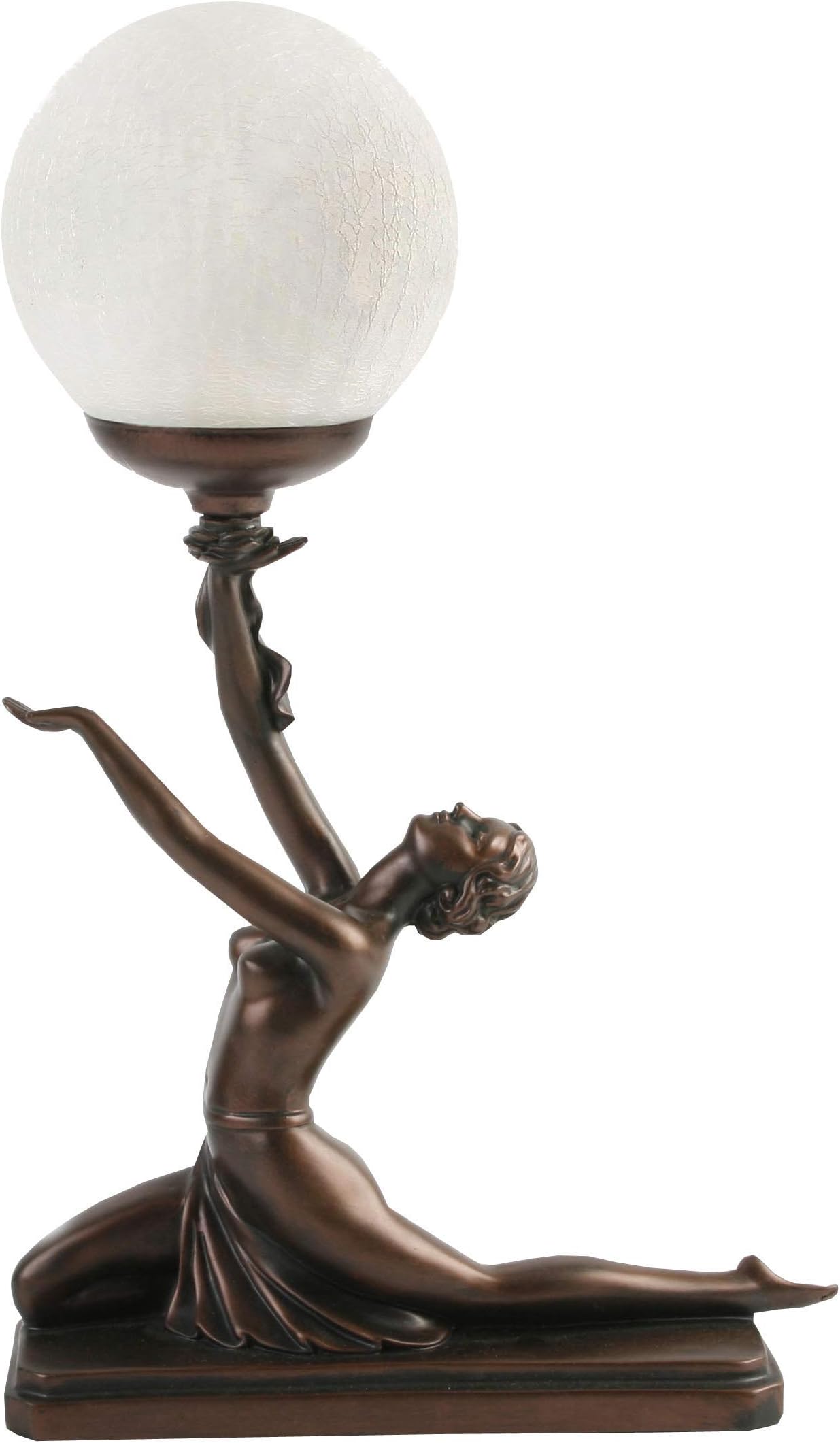 Art Deco Bronze Lighting Nora Kneeling Lamp Figure
