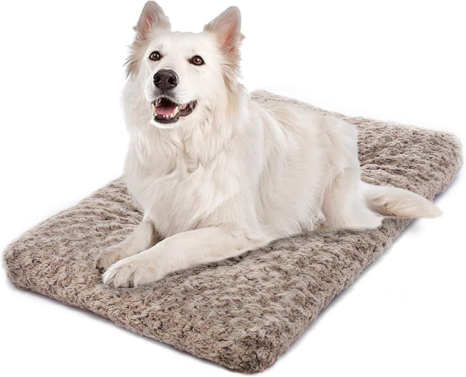 MIXJOY Dog Bed Ultra Soft Crate Pad Home Washable Mat for Large Dogs and Cats Crate (36-inch, Mocha)