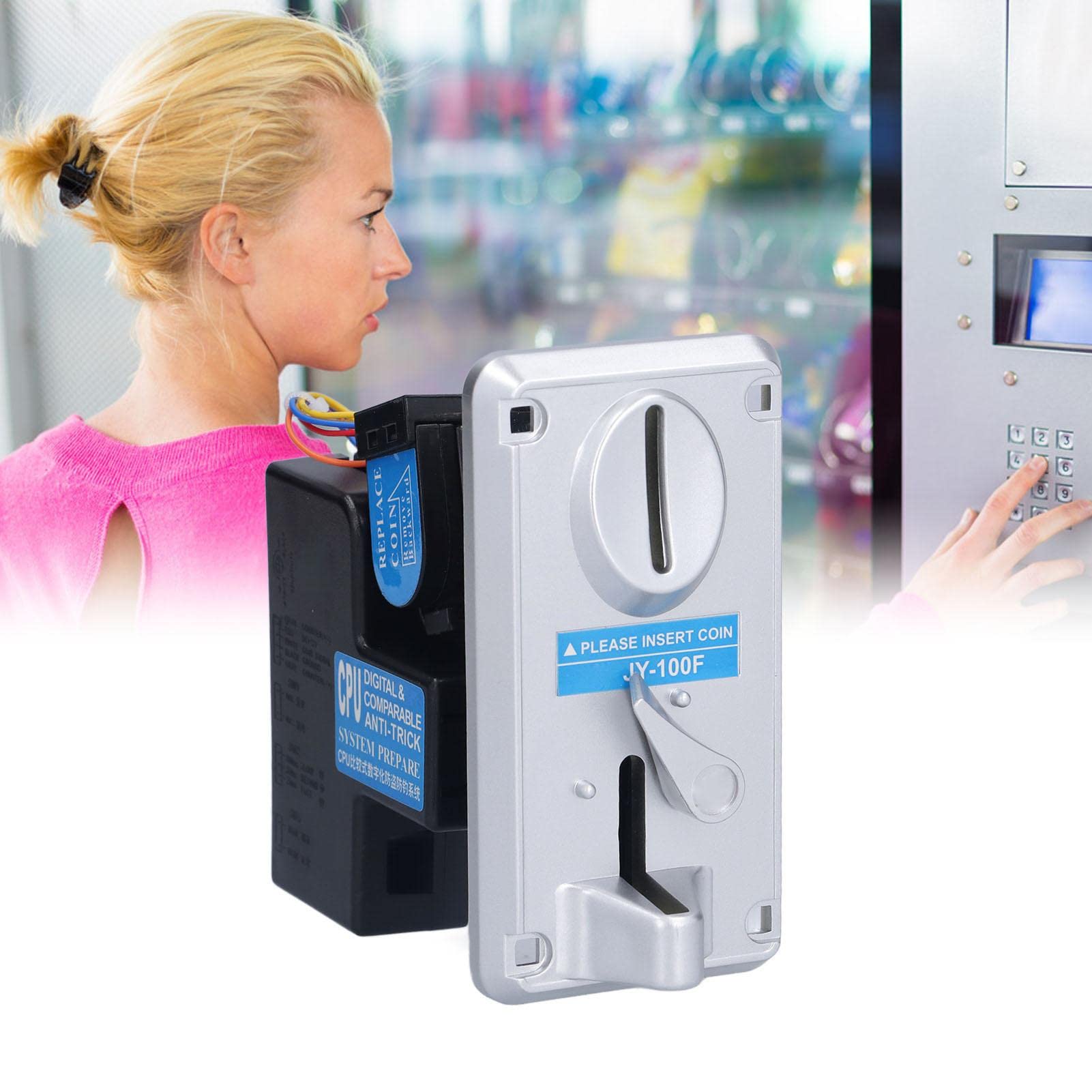 Gettoniera Portafoglio elettronico Selettore Monete in plastica con Slot selettore a gettoni per distributore Automatico, Gioco Arcade, Telefono a gettoni, lavatrici a gettoni