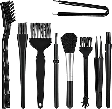 9 Pcs Keyboard Cleaning Brushes Kit Keyboard Brush Anti Static Brush with Keycap Puller & Tweezers Nylon Dust Cleaning Brushes for Computer Laptop Mechanical Keyboards Camera Motherboard Small Space