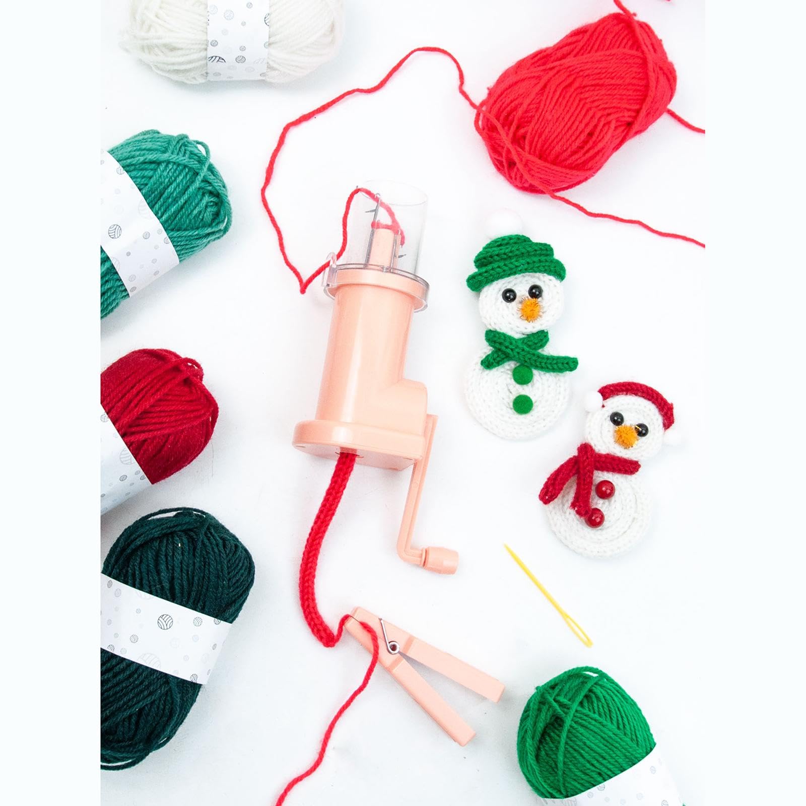 Easy Knitter ręczna maszyna dziewiarska upiększanie narzędzie dziewiarskie 12 kolorów przędza różowa