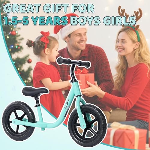 Miniatura 7 de WEEROCK Bicicleta de equilibrio para niños, bicicletas de equilibrio para niños de 12 pulgadas para niños de 2 a 5 años, bicicleta sin pedales con