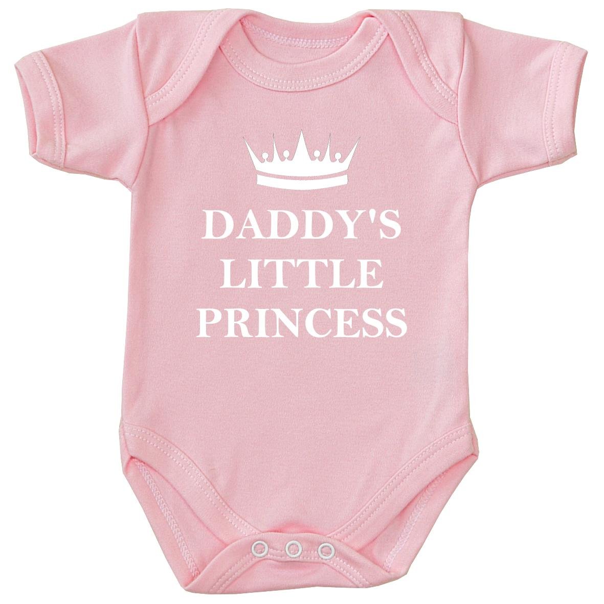 Babyprem Pink Baby 'Daddy's Little Princess' Clothes Bodysuit Vest Nb