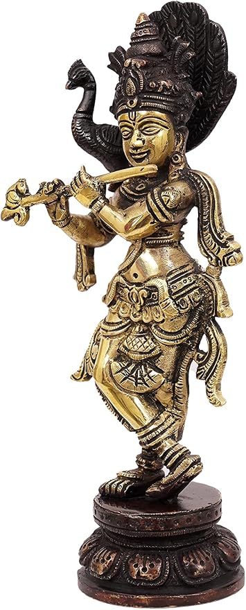 Shri Krishna Small Statue for Puja, Home Mandirs, Gifts, Showpiece 3 X 10 X 3 in