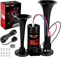 Buzina de ar para caminhões, kit de buzina de trem super alto de 150 dB com compressor de ar de 12 V, buzina de carro - ajuste universal para qualquer SUV de 12 V, caminhões, caminhões
