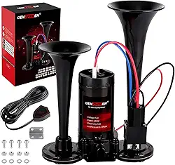 Cenzhiwen Buzina de ar para caminhões, kit de buzina de trem super alto de 150 dB com compressor de ar de 12 V, buzina de carro - ajuste universal para qualquer SUV de 12 V, caminhões, caminhões
