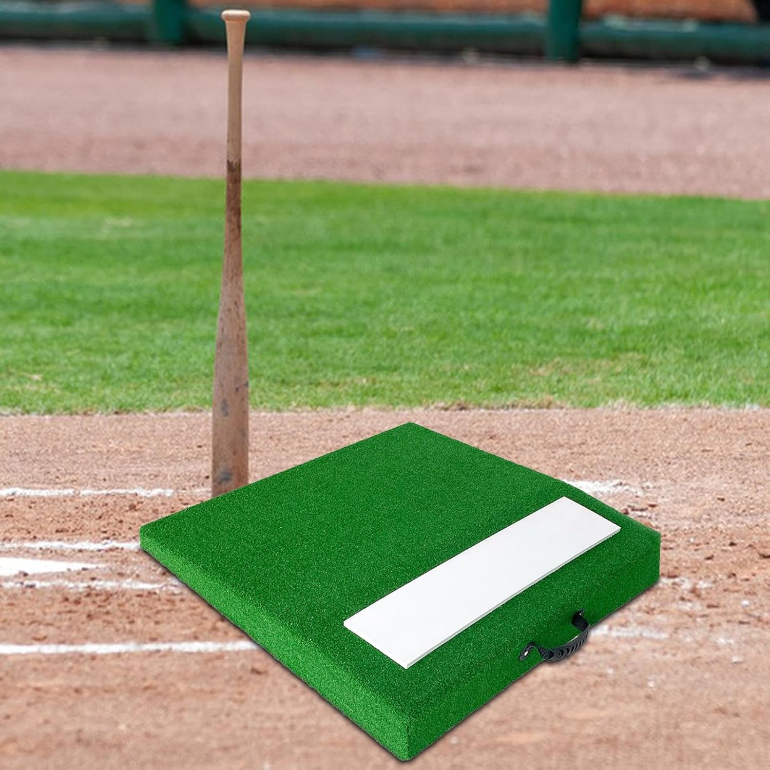 Generic ピッチングマウンド ポータブル 野球練習用 4インチ 規格ピッチングラバー付き アンチフェードターフ キャリーハンド