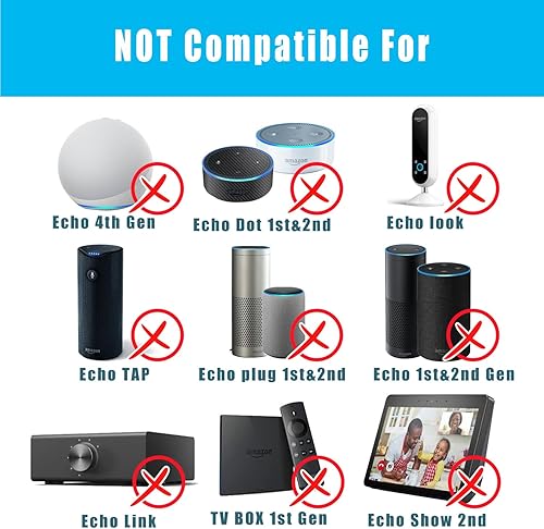 Miniatura 4 de Cable de alimentación de repuesto de 15 W para Alexa Dot 3 generación4 generación5 generaciónKids EditionTV CubeShow 5Echo PopC78mp8GP92NB cargador,