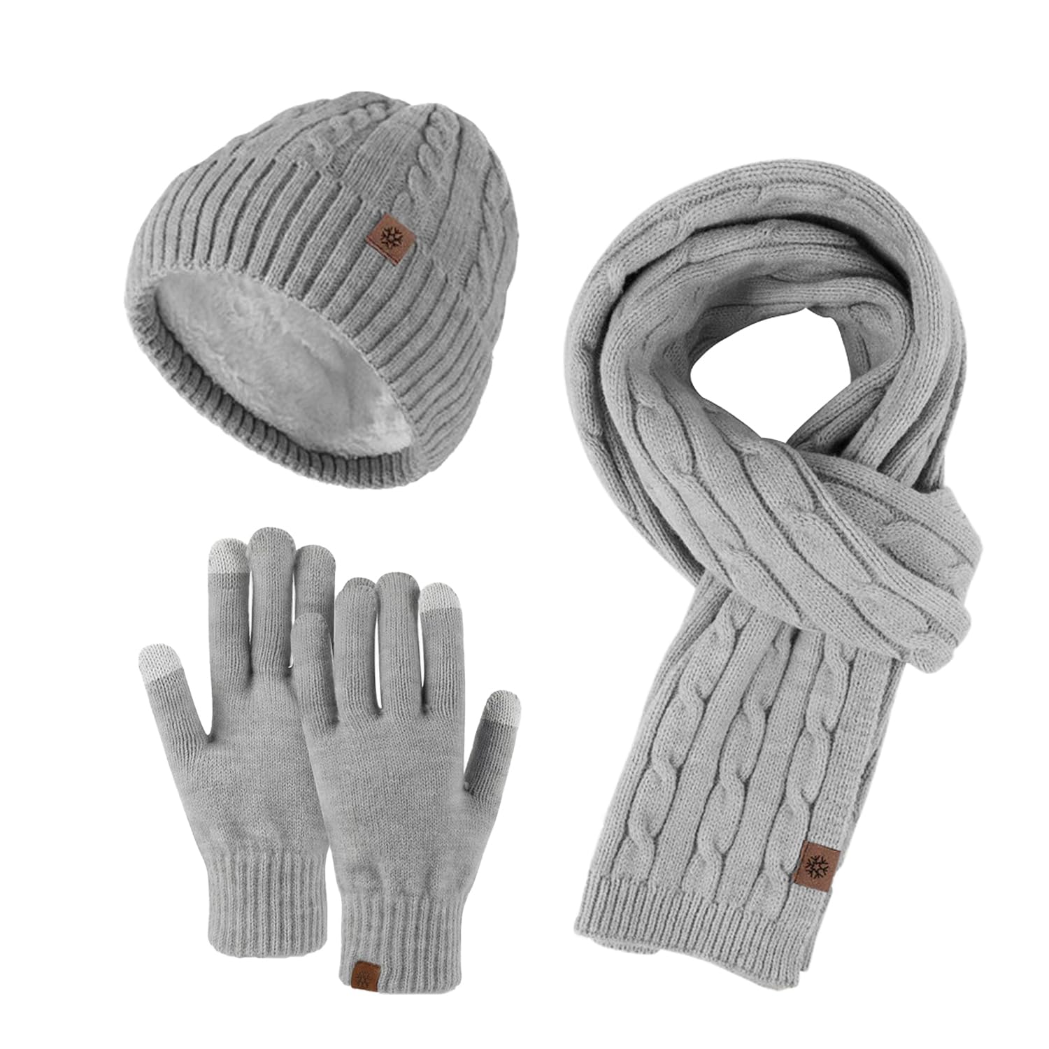 Bufanda, gorro y guantes térmicos antiviento para esquí y nieve 7