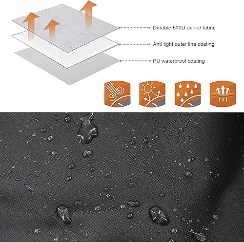Miniatura 3 de Bimini - Cubierta superior de repuesto, lona duradera de grado marino, toldo para barco, plegable, impermeable y a prueba de rayos UV, toldo para