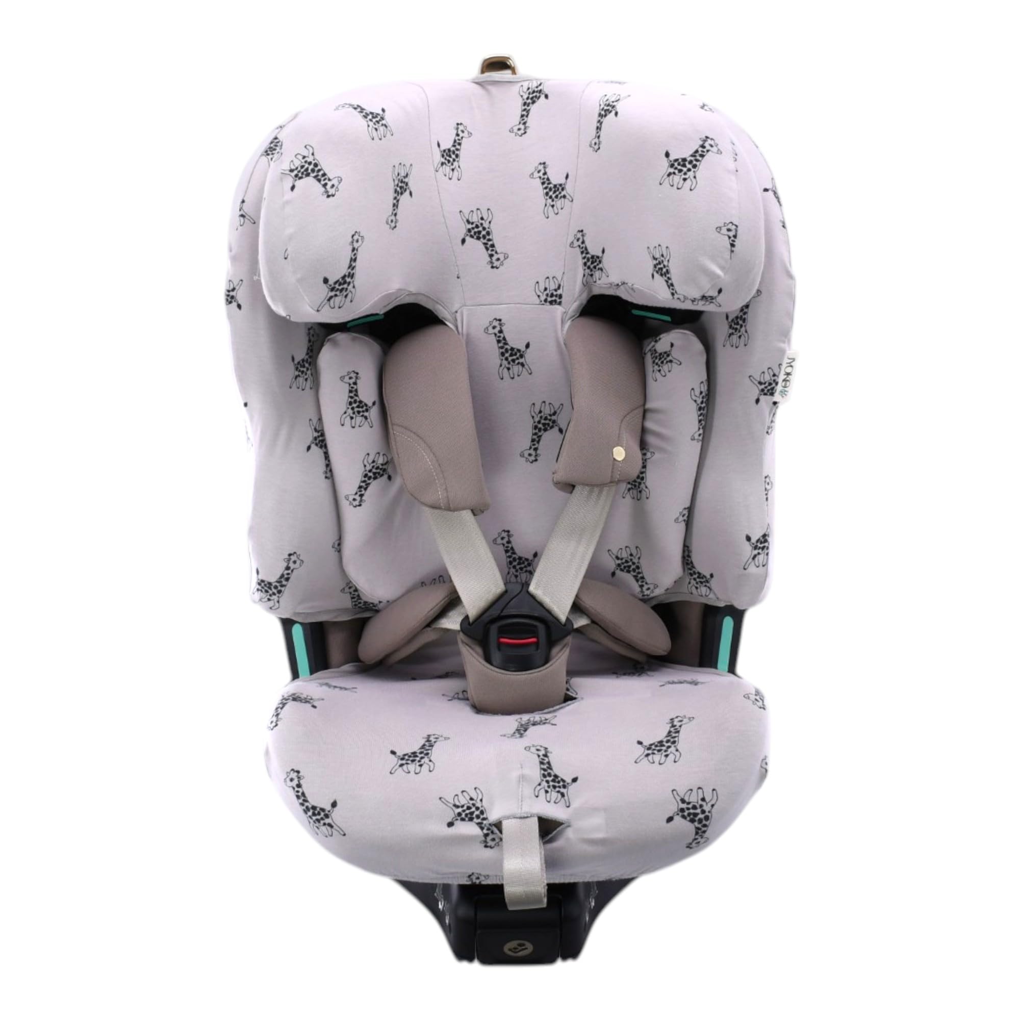 JYOKO Kids Funda algodón orgánico Compatible Maxi-Cosi Emerald 360 Pro | Compatible con Maxi-Cosi Emerald 360 Pro, algodón orgánico, estampado Giraffe, fabricado en Barcelona.
