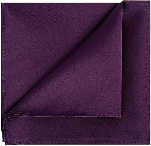 Vista 11 de KissTies Juego de corbatas de satén para hombre + pañuelo de bolsillo Rojo