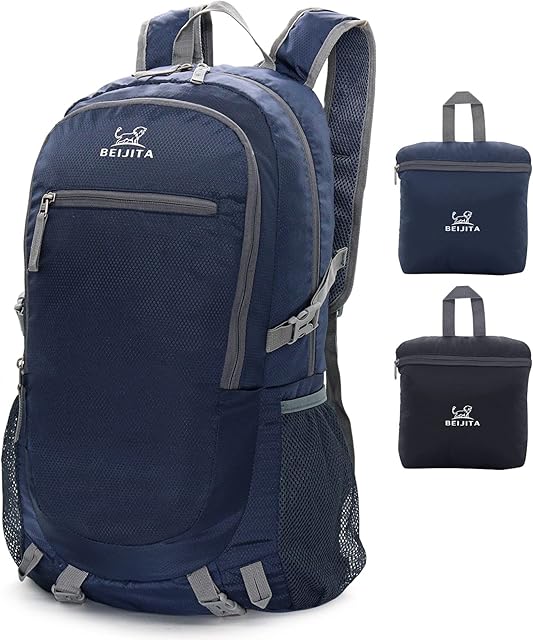BEIJITA 40L Hiking Backpack Lightweight Foldable Backpack Packable Backpack,Waterproof Backpack Daypack for Women Men Travel Camping Outdoor Sports Rucksack