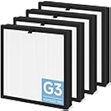 G3 A3 HEPA Filter Compatible with AMEIFU G3 (Sferf-30)（FXAP2W） Air Purifier, VEWIOR A3 Air Purifier & Tailulu HQZZ-260 Air Purifier, 3-in-1 True HEPA Air Cleaner Filter, 4 Pack