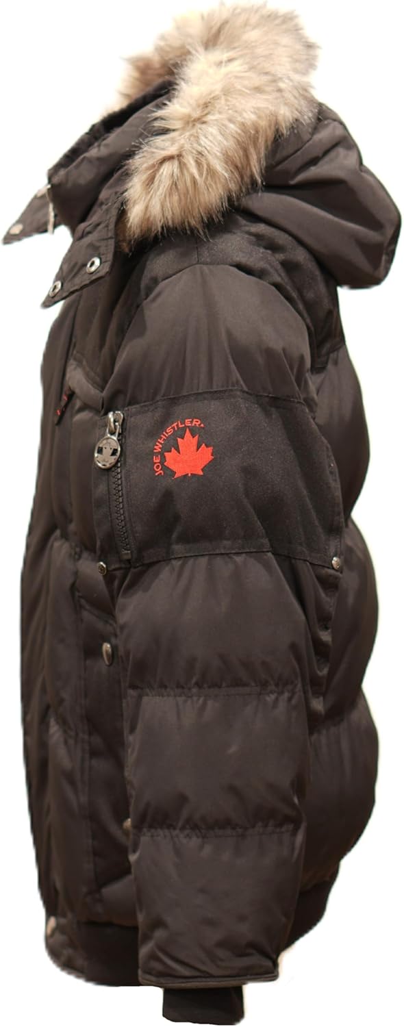 Milano Boys Bomber Jacket Waterproof Puffer Coat with Removable Hood and Faux Fur Trim Sizes 4-20