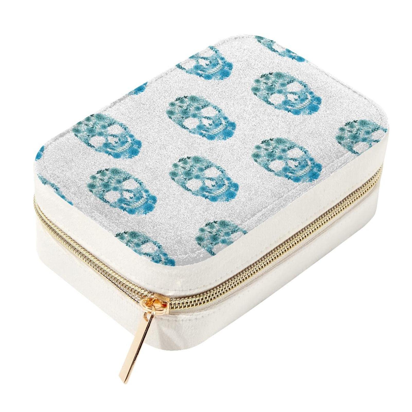 Mini boîte à bijoux de voyage velours coffret portable fleurs