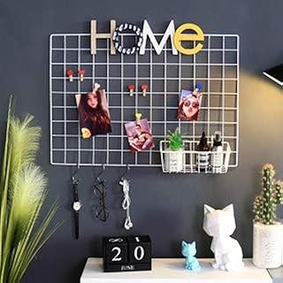 Pikify Glass Diy Steel Grid Photo Frame For Wall [45 * 65Cm-Black] Clip Holder Photo Frame,Multi Functional Creative Mesh Price In India