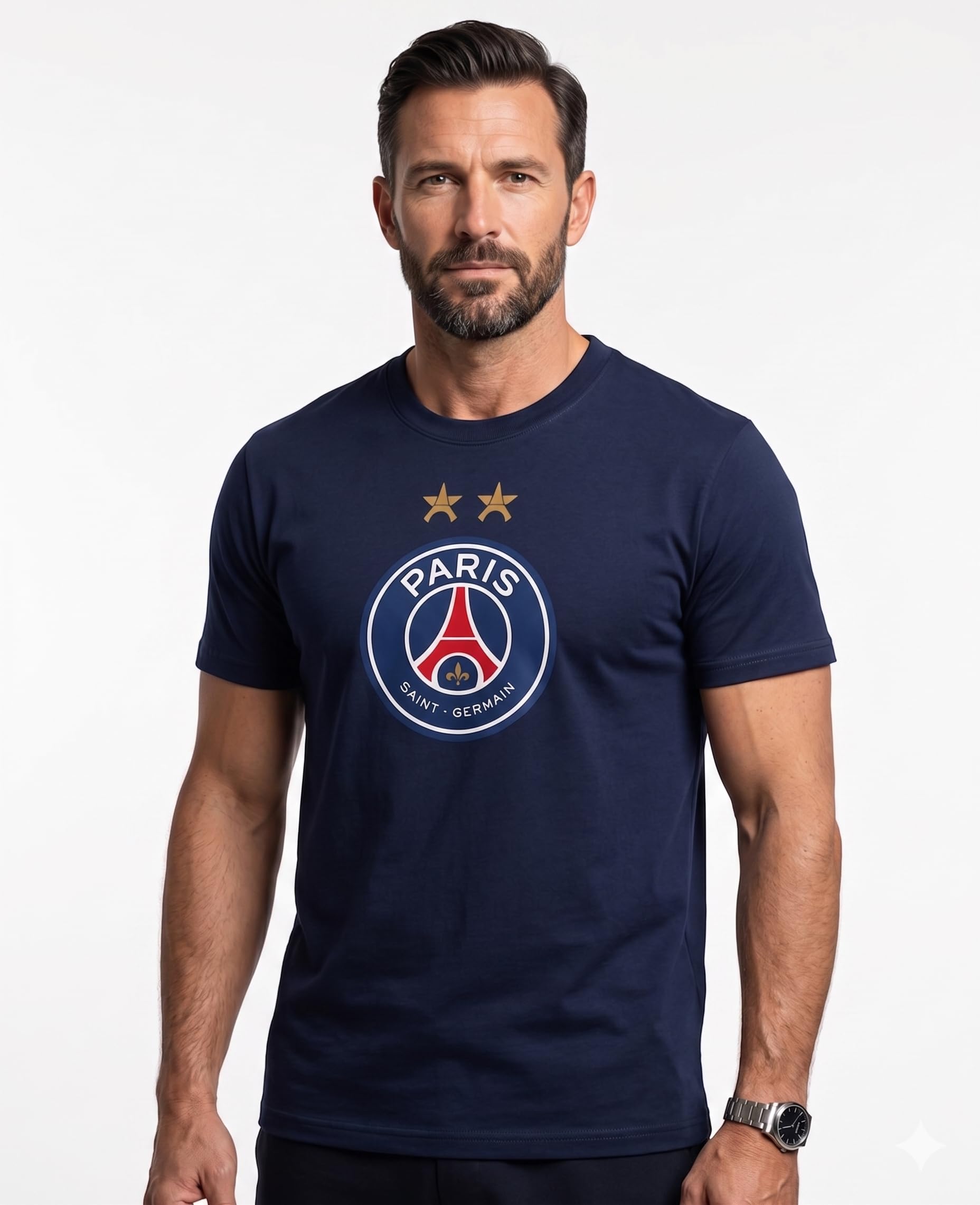 PSG T-Shirt 2 étoiles - Collection Officielle Paris Saint Germain | Authenticité PSG garantie !