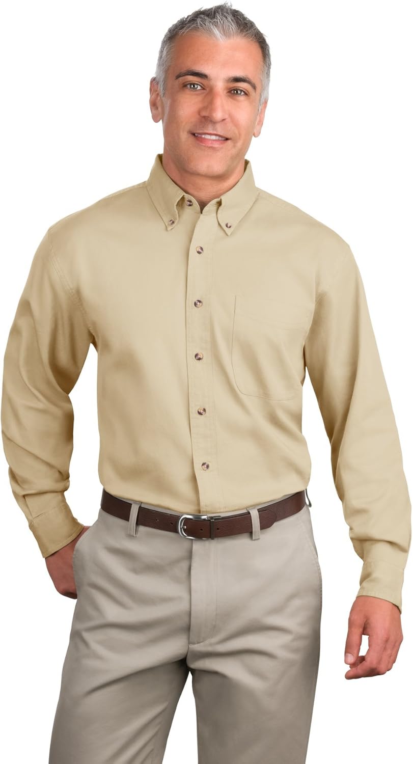 Port Authority Men's Tall Long Sleeve Twill Button-Down Shirt
